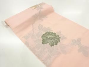 アンティーク　牡丹模様織出し羽織洗い張り